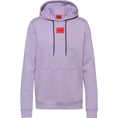 HUGO BOSS Men's Square Logo Jersey Hooded Sweatshirt - Light Purple