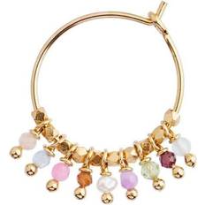 Stine A Petit Rainbow Pastel Mix Hoop Earrings - Gold/Multicolour