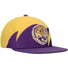 Herre - Lilla - Træningstøj Kasketter Mitchell & Ness LSU Tigers Sharktooth Snapback Hat Men - Purple/Gold