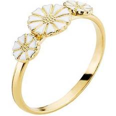 Lund Copenhagen Ringe Lund Copenhagen Marguerit Ring - Gold/White