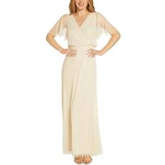 Adrianna Papell Clothing Adrianna Papell Beaded Maxi Dress - Sandshell