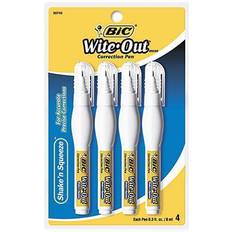 Yellow Ballpoint Pens Bic Wite-Out Shake 'n Squeeze Correction Pen, 8 ml, White, 4/Pack