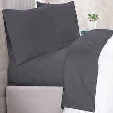 Textiles Christian Siriano 300 Thread Count Bed Sheet Gray (243.84x175.26)