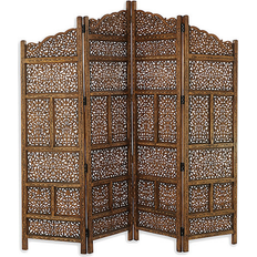 Ridge Road Décor Traditional Botanical Room Divider 80x72"