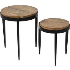 Round - Wood Nesting Tables Yosemite Home Decor Raju Nesting Table 20.5" 2