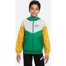 Nike Jackets Nike Boy's Sportswear Windrunner - Malachite/Photon Dust/Yellow Ochre/Malachite (850443-365)