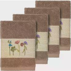 Linum Home Textiles Serenity Embellished Dishcloth Brown (33.02x33.02cm)