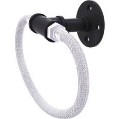 White Towel Rings Allied Brass Pipeline (P-500-RG-BKM)