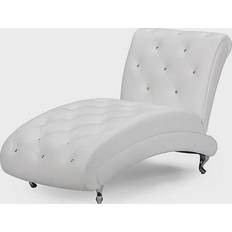 Baxton Studio White Lounge Chairs Baxton Studio Pease Lounge Chair 36"