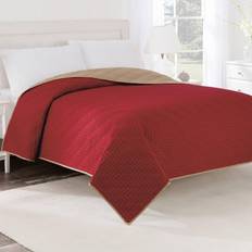 Duvets Martex Reversible Coverlet Duvet Brown, Red (264.16x228.6cm)