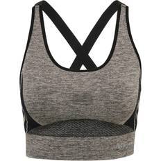 Fitness & Gym Soutiens-gorge Hummel Clea Seamless Sports Top - Chateau Gray Black Melange