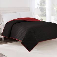 Polyester Duvets Martex Reversible Coverlet Duvet Red, Black (228.6x218.44cm)