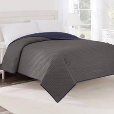 Duvets Martex Reversible Coverlet Duvet Blue, Grey (228.6x218.44cm)