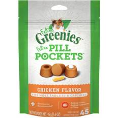 Pets Greenies Pill Pockets Natural Cat Treats Chicken Flavor 45x45.4g