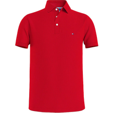 Elastan/Lycra/Spandex Poloshirts Tommy Hilfiger 1985 Collection Slim Fit Polo Shirt - Primary Red