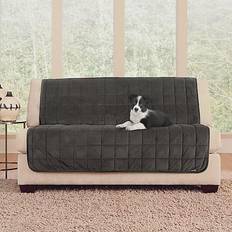 Polyester Loose Sofa Covers Sure Fit Deluxe Armless Loveseat Loose Sofa Cover Gray (132.08x88.9)