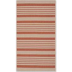 Stripes Carpets Safavieh Courtyard Collection Orange, Beige