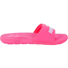 Puma Pink Slides Puma Cool Cat Logo - Pink