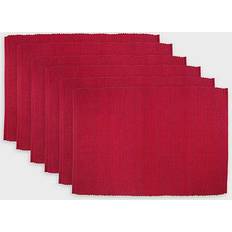 Design Imports Ribbed 6-pack Bordstablett Röd (48.26x33.02cm)