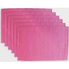 Cotton Place Mats Design Imports Ribbed 6-pack Place Mat Pink (48.26x33.02)