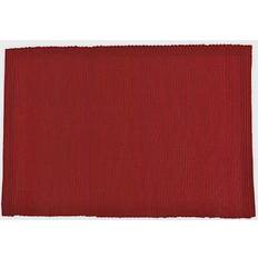 Design Imports Ribbed 6-pack Place Mat Red (48.26x33.02cm)