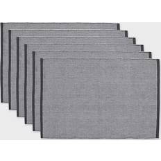 Eco-Friendly Chambray Fine Ribbed 6-pack Place Mat Blue (48.26x33.02cm)