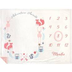 Hudson Plush Holiday and Milestone Blanket Girl Adventure Awaits