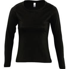 Sol's Majestic Long Sleeve T-shirt - Deep Black