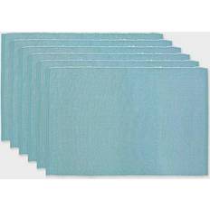 2-Tone Ribbed 6-pack Place Mat Blue (48.26x33.02cm)