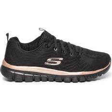 Skechers 44 Chaussures Skechers Graceful Get Connected W - Black/Rose Gold Trim