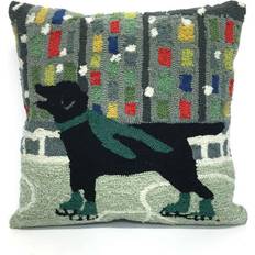 Liora Manne Front Porch Holiday Ice Dog Complete Decoration Pillows Green (45.72x45.72cm)