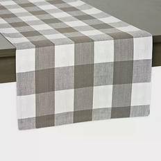 Checkered Tablecloths Design Imports Gingham Tablecloth Gray, White (182.88x35.56)