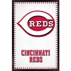 Trends International Cincinnati Reds Framed Laces Logo Poster