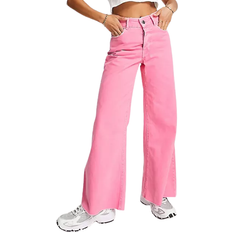 River Island Flared High Waist Jeans - Pink Wash