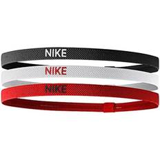 Polyester - Women Headbands NIKE Elastic Hair Bands 3-pack Unisex - Black/White/University Red