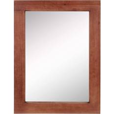 Stonebriar Collection Rustic Rectangular Redwood Wooden Frame Wall Mirror 45.7x61cm