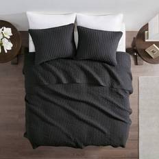 Textiles Madison Park Mitchell Reversible Coverlet Bedspread Black (264.16x238.76cm)