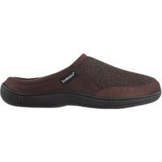 Slippers Isotoner Herringbone Logan Hoodback - Dark Chocolate