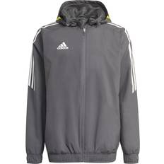 Fotboll - Gråa - Herr Jackor adidas Jakke med hætte CON22 AW JKT hd2293 Størrelse