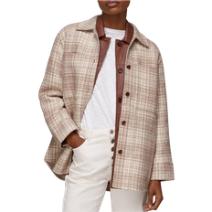 Acrylic Coats Whistles Emmie Plaid Shirt Jacket - Grey/Multicolour