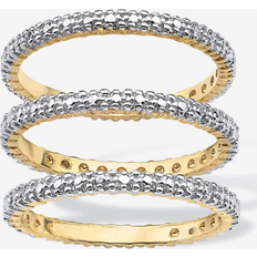 Accent Stackable Eternity Ring Set - Gold/Transperent