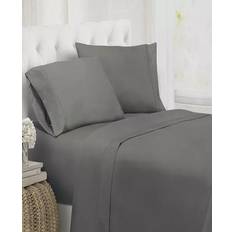 Swift Home Solid Microfiber Bed Sheet Grey (274.32x)
