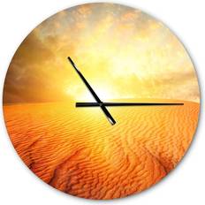 Design Art Landscape with Sun Wall Clock 23"