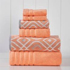 Modern Threads Yarn Dyed Handduk Rosa, Orange (137.16x68.58cm)
