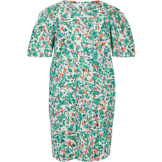 Object Floral Short Dress - Cloud Dancer
