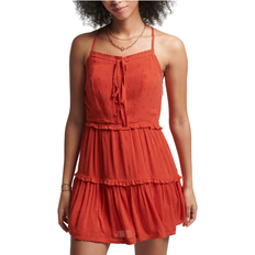 Rouge Robes Superdry Vintage Broderie Cami Dress - Red