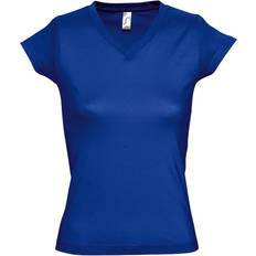 Sol's Moon V Neck Short Sleeve T-shirt - Royal Blue