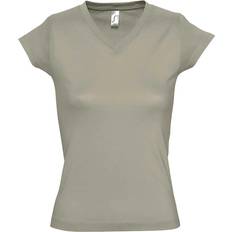 Sol's Moon V Neck Short Sleeve T-shirt - Khaki