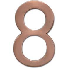 Metal Facade Numbers Architectural Mailboxes Antique Copper Floating House Number 8