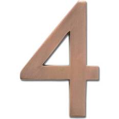 Brass house numbers Architectural Mailboxes Antique Copper Floating House Number 4